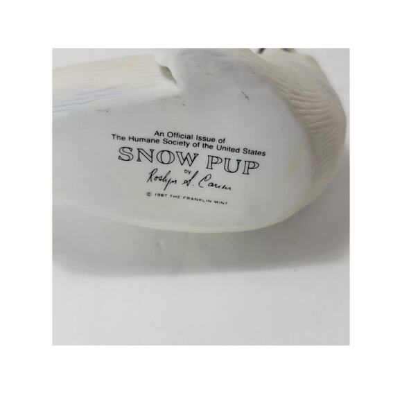 VTG Seal Snow Pup 1987 Franklin Mint Official Humane Society Figurine - Picture 2 of 6